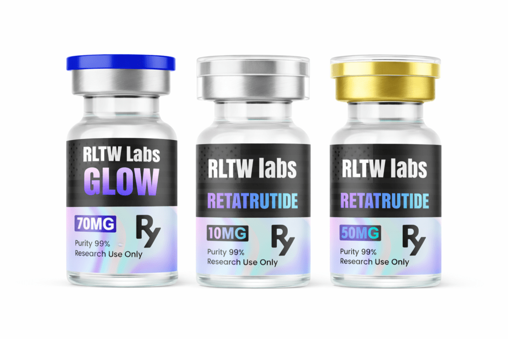 Research peptide vial – GLOW 70mg